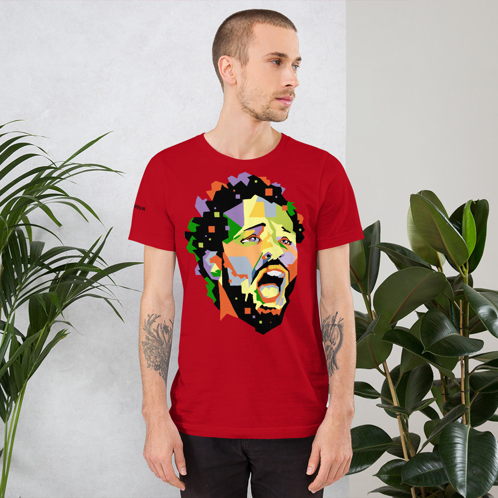 Mo Salah FEVA T Shirt : Running down the wing : Black