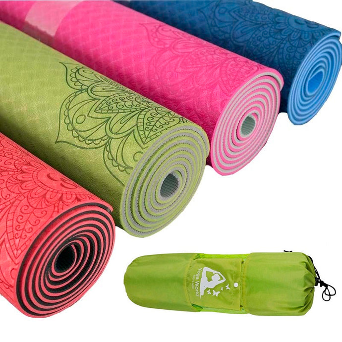 Yoga Mat, 6mm, Fitness Mat, Yoga, Sport Mat, Gymnastics Mats With Yoga Bag Balance Pad, 183cm x 61cm x 6mm
