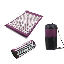 Yoga Mat, Spike Acupressure Mat, Pillow Set, Relieve Stress, Tension, Pain, Acupuncture Cushion Mat w/ Carry Bag