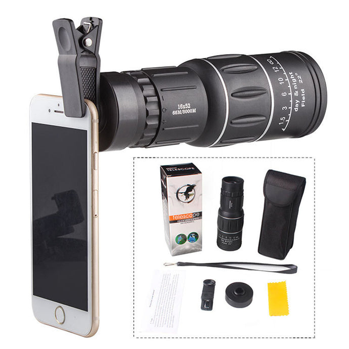 PhotographyFEVA : 16X iPhone HD  Zoom Lens, Outdoor Hiking, Concert, Monocular Telescope, Zoom Lens, iPhone Photo Lens.