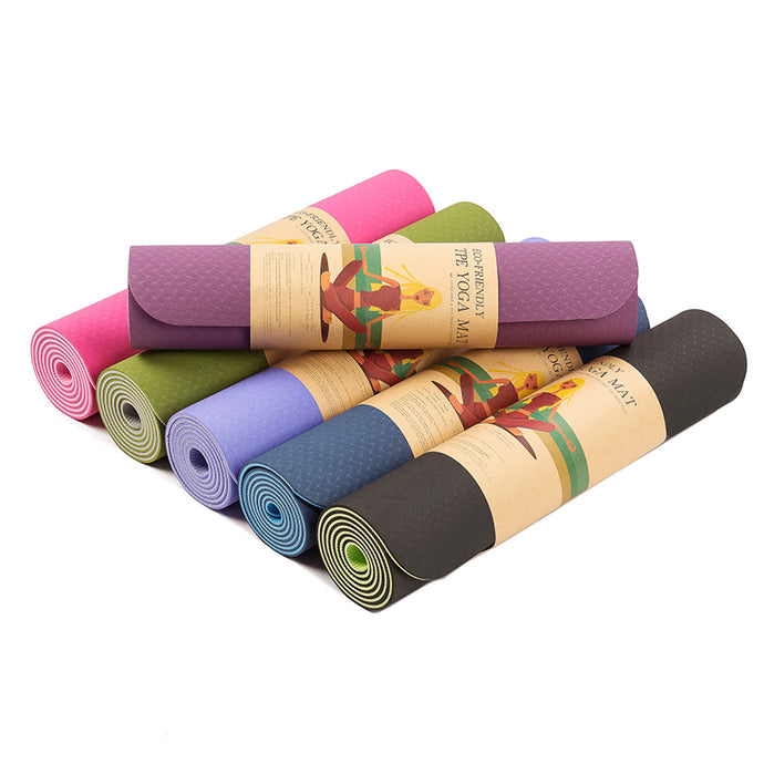 Yoga Mats, 6MM, Non-slip, For Fitness, Pilates, Mat 8 Colours, Gym, Exercise, Sport Mats, Pads with Yoga Bag 183 X 61 cm